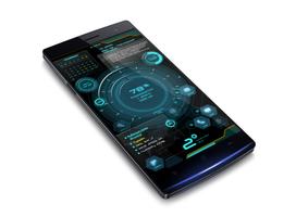 Futurismo Zooper Widget Skin تصوير الشاشة 1