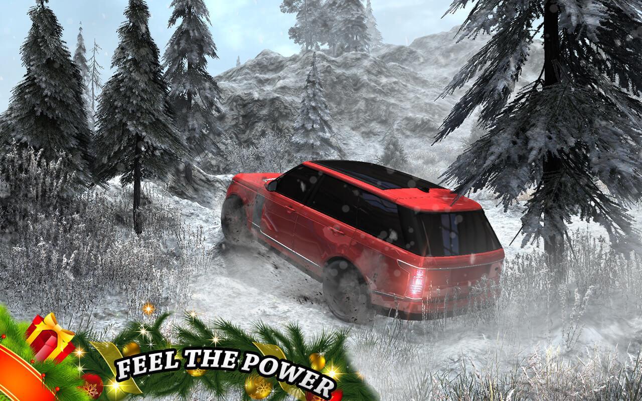 Игра вождение в снежных горах.