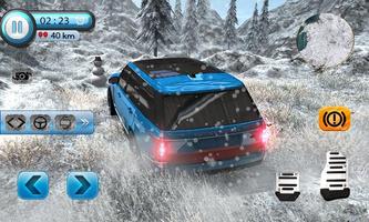 Offroad Rover Snow Driving syot layar 2