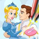 Paint and color drawings of the Cinderella tale APK