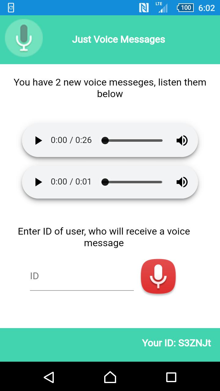 Voice сообщений. Just Voice. Voice message. Just no Voice.