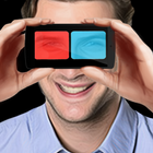 3D glasses simulator icon