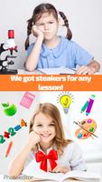 School Photo Editor - Stickers about studies poster