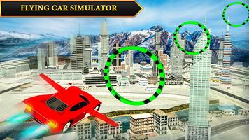 Flug Simulator fliegend Auto Treiber Plakat