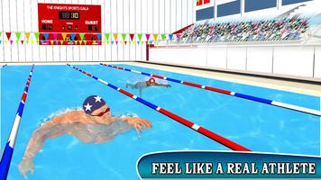 zwemmen zwembad race-poster