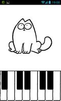 Simon's Cat Piano Affiche