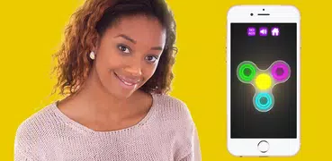 Fidget Spinner Wheel Neon Glow - not a fidget cube