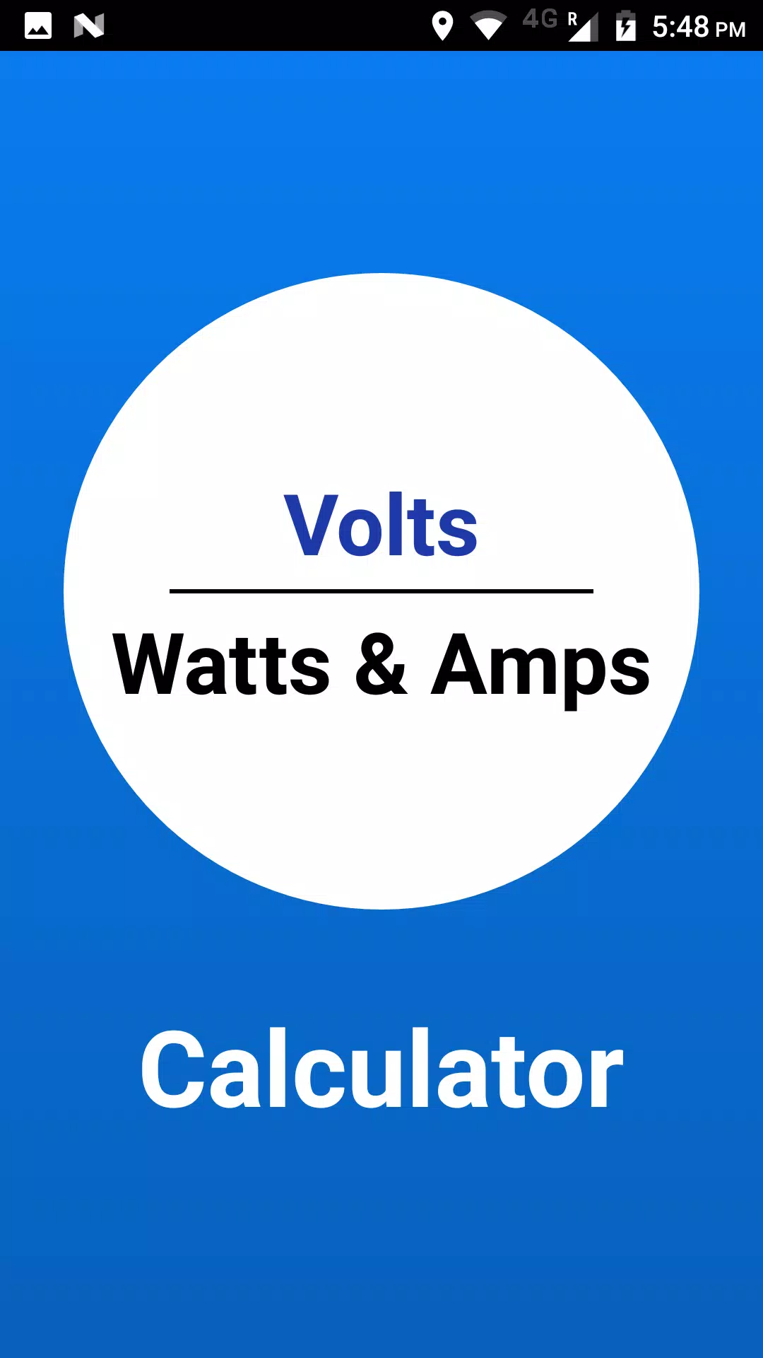 Descarga de APK de Volts/Watts/Amps Calculator para Android