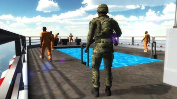 Army Prison Ship Simulator 2017 - Transporter Game capture d'écran 2