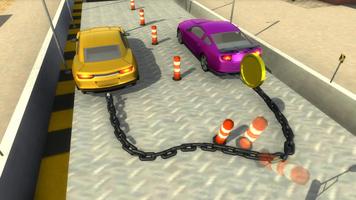 voitures enchaînées rivaux course pilote cascad 3D capture d'écran 3