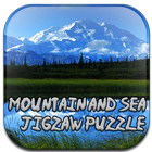 Mountain and Sea Jigzaw Puzzle and Wallpaper icône