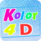 Coloring 4D icon