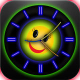 Analog Clock with Eyes - LWP icône