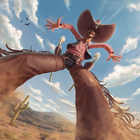 Cowboy Western. shooter game icon