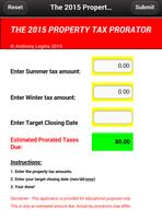 2015 Property Tax Prorator Affiche
