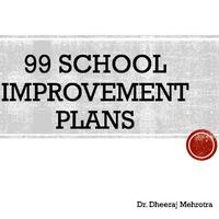 99 School Improvement Plans poster