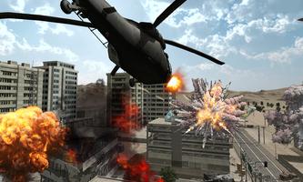 Helicopter Air Gunship Fighting 3D Affiche
