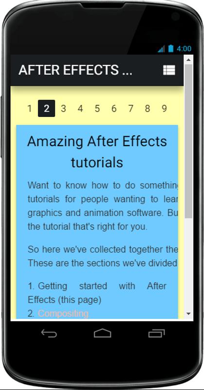 After Effects CC Tutoials for Android - APK Download