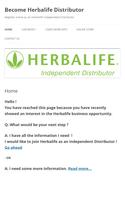 برنامه‌نما Become Herbalife Distributor عکس از صفحه