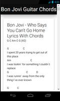 Bon Jovi - Guitar Chords poster