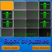 Block of puzzles Plakat