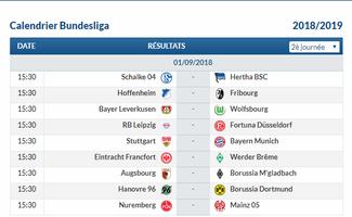 Bundesliga TABLE and fixture 2018-2019 capture d'écran 1