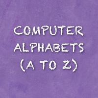 COMPUTER ALPHABETS A TO Z الملصق