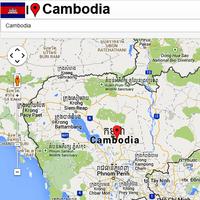 Cambodia mapas Affiche