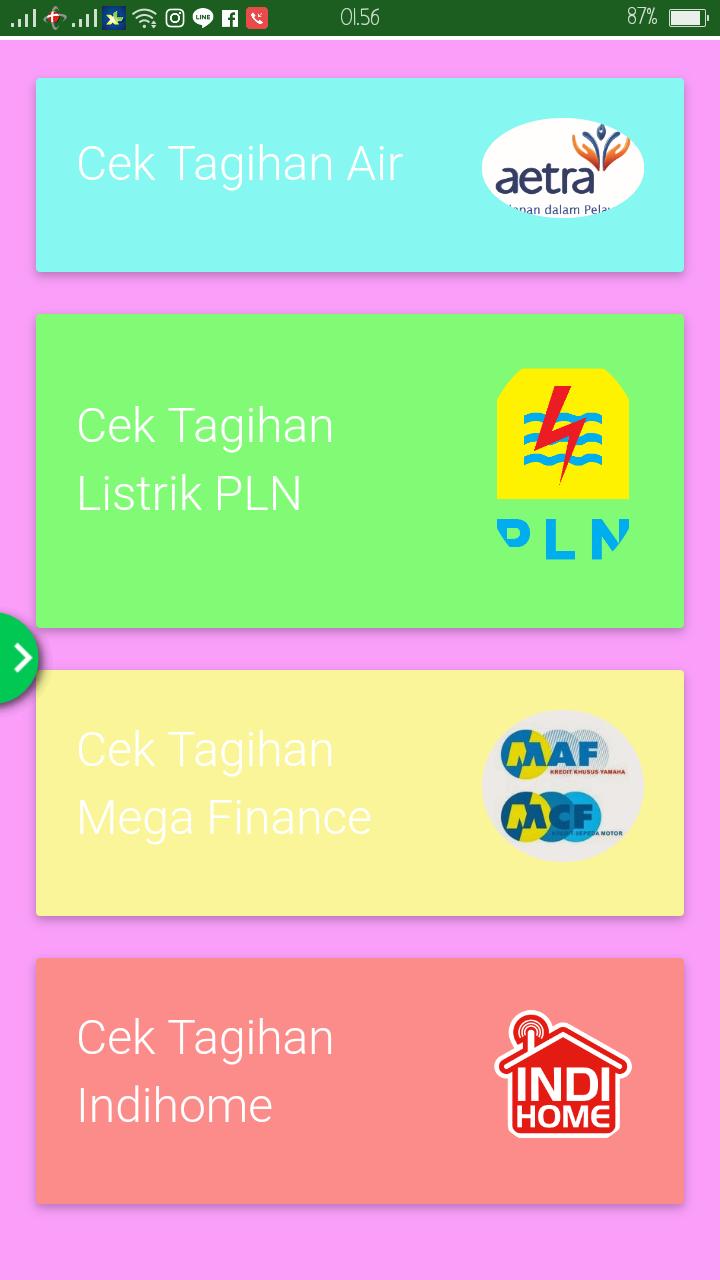 Cek Tagihan Listrik Air Indihome Mega Finance For Android Apk Download