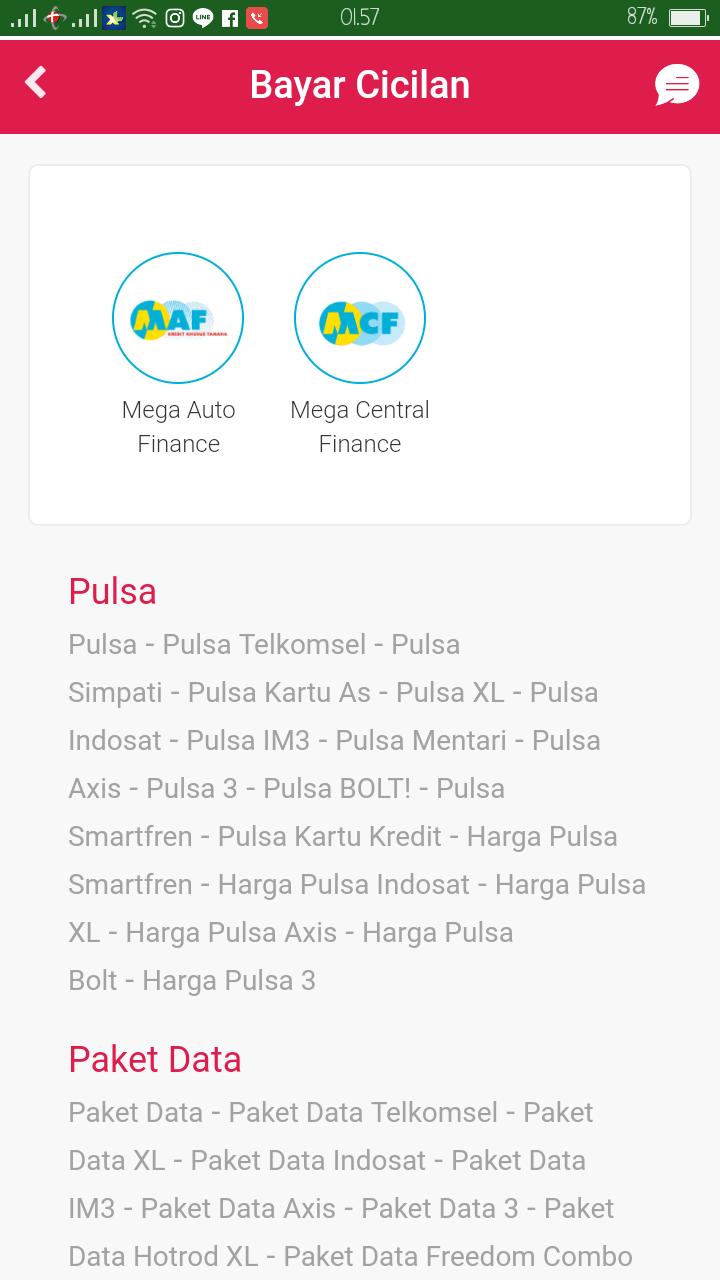 Cek Tagihan Listrik Air Indihome Mega Finance For Android Apk Download