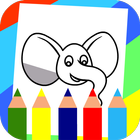 Color animal heads أيقونة