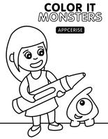 Color It Monsters Cartaz