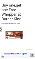 Coupons 4 Burger King,Wendys Cartaz