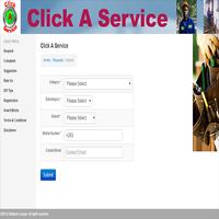 Click a Service الملصق