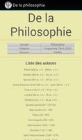 De la Philosophie Affiche