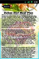 Dukan Diet Meal Plan capture d'écran 2