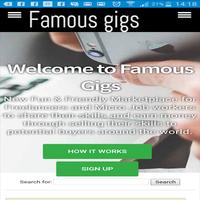 famous gigs  Freelancers and Micro Job marketplace poster