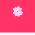 Pink flower clock biểu tượng