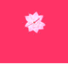 Pink flower clock icon