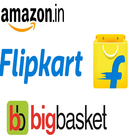 Flipkart Amazon Bigbasket for Indian ,Home service icône