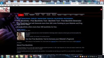 Free Backlinks Generator capture d'écran 1