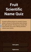 Fruit Scientific Name Quiz poster