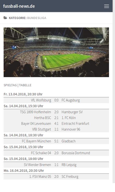 Descarga de APK de Fussball Ergebnisse & Tabelle para Android