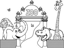 Galaxy Zoo Coloring Pages For Kids Affiche