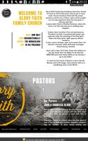 Glory Faith Family Church poster