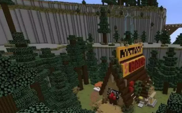 Gravity Falls's Mystery Shack and Bill Cipher in Minecraft P.E.