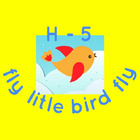 H-5 fly litle bird fly-icoon