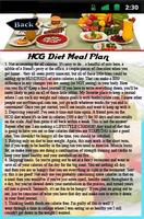 HCG Diet Meal Plan poster
