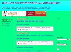 HARYANA EDUCATION NEWS and JOBS SERVICE Cartaz