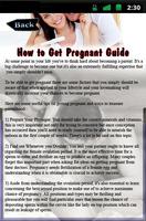 How to Get Pregnant Guide capture d'écran 3